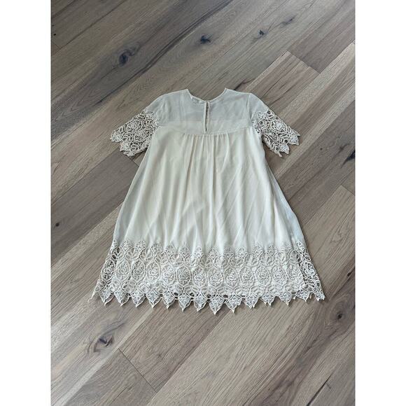Miss Selfridge Womens Cream Lace Lined Lightweight Babydoll Dress Size 8 - Picture 5 of 12